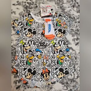 Mickey Minnie and Donald Duck Girls T-Shirt and Socks Size 14-16